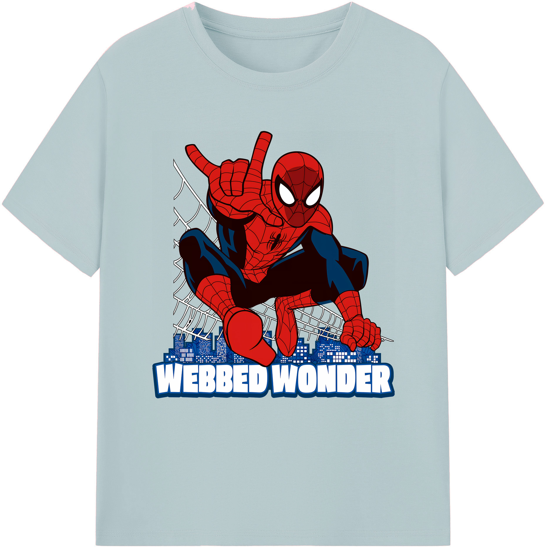 （画像用） Spider Man スパイダーマン 綿100％半袖Tシャツ（フロントプリント）